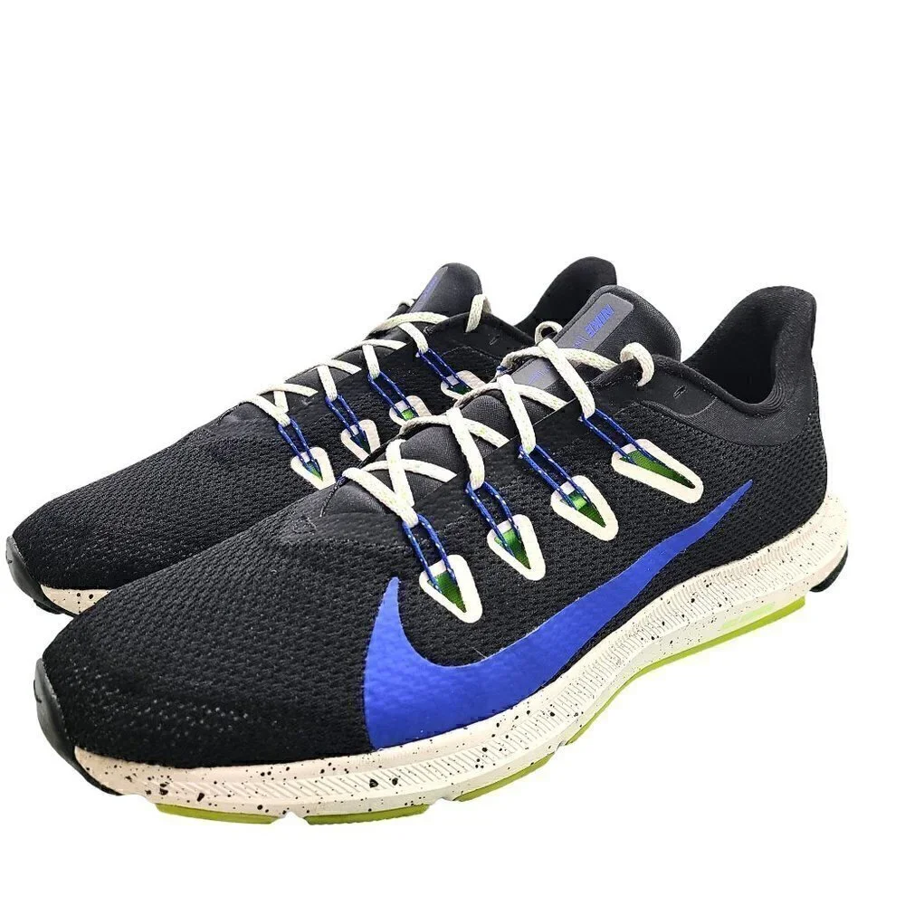 Men's Nike Quest 2 SE Running Shoes Black / Blue / Desert Sand Sz 14 CJ6185 001